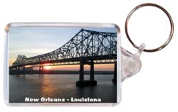 New Orleans - Louisiana - USA - Double Sided Large Keyring Key Fob Chain Ring Gift Present Souvenir US3