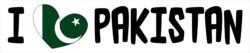 I Love Pakistan - Car Bumper Laptop Window Decal Sticker Heart Flag