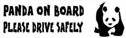 Panda on Board - Please Drive Safely - Car Bumper Laptop Window Decal Sticker