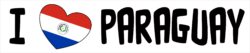 I Love Paraguay - Car Bumper Laptop Window Decal Sticker Heart Flag