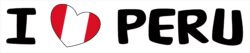 I Love Peru - Car Bumper Laptop Window Decal Sticker Heart Flag