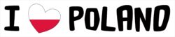 I Love Poland - Car Bumper Laptop Window Decal Sticker Heart Flag