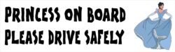 Princess on Board - Please Drive Safely - Car Bumper Laptop Window Decal Sticker