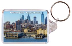 Philadelphia - Pennsylvania - USA - Double Sided Large Keyring Key Fob Chain Ring Gift Present Souvenir US1