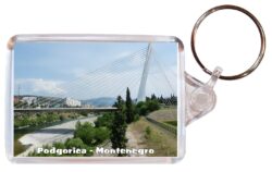 Podgorica - Montenegro - Double Sided Large Keyring Key Fob Chain Ring Gift Present Souvenir S1