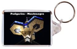Podgorica - Montenegro - Double Sided Large Keyring Key Fob Chain Ring Gift Present Souvenir S2