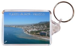 Puerto Valarta - Mexico - Double Sided Large Keyring Key Fob Chain Ring Gift Present Souvenir M1