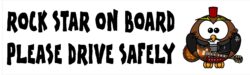 Rock Star on Board - Please Drive Safely - Car Bumper Laptop Window Decal Sticker