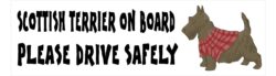 Scottish Terrier on Board - Please Drive Safely - Car Bumper Laptop Window Decal Sticker