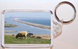 Fleet Lagoon - Abbotsbury - Dorset - Double Sided Large Keyring Key Fob Chain Ring Gift Present Souvenir D1