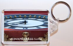 Weymouth Jubilee Clock - Dorset - Double Sided Large Keyring Key Fob Chain Ring Gift Present Souvenir D1