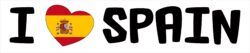 I Love Spain - Car Bumper Laptop Window Decal Sticker Heart Flag