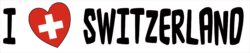I Love Switzerland - Car Bumper Laptop Window Decal Sticker Heart Flag