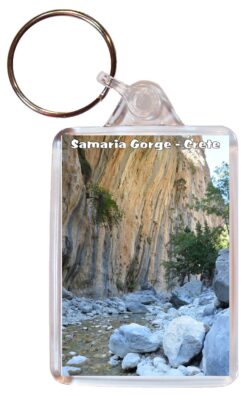 Samaria Gorge - Crete - Greece - Double Sided Large Keyring Key Fob Chain Ring Gift Present Souvenir G1