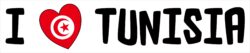 I Love Tunisia - Car Bumper Laptop Window Decal Sticker Heart Flag