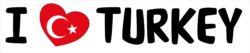 I Love Turkey - Car Bumper Laptop Window Decal Sticker Heart Flag