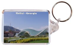 Tbilisi - Georgia - Double Sided Large Keyring Key Fob Chain Ring Gift Present Souvenir G5