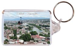 Tbilisi - Georgia - Double Sided Large Keyring Key Fob Chain Ring Gift Present Souvenir G2