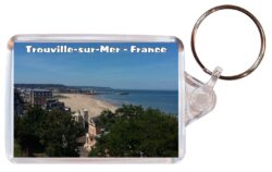 Trouville sur Mer - France - Double Sided Large Keyring Key Fob Chain Ring Gift Present Souvenir F1