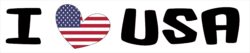I Love USA - Car Bumper Laptop Window Decal Sticker Heart Flag
