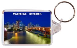 Vasteras - Sweden - Double Sided Large Keyring Key Fob Chain Ring Gift Present Souvenir S2