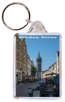 Wittenberg - Germany - Double Sided Large Keyring Key Fob Chain Ring Gift Present Souvenir G1