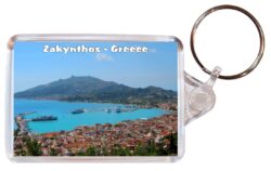 Zakynthos/Zante - Greece - Double Sided Large Keyring Key Fob Chain Ring Gift Present Souvenir G2
