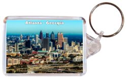 Atlanta - Georgia - USA - Double Sided Large Keyring Key Fob Chain Ring Gift Present Souvenir US2
