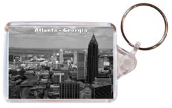 Atlanta - Georgia - USA - Double Sided Large Keyring Key Fob Chain Ring Gift Present Souvenir US3