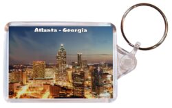 Atlanta - Georgia - USA - Double Sided Large Keyring Key Fob Chain Ring Gift Present Souvenir US4