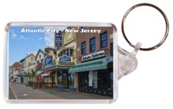 Atlantic City - New Jersey - USA - Double Sided Large Keyring Key Fob Chain Ring Gift Present Souvenir US5