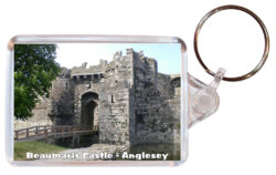 Beaumaris Castle - Anglesey - Wales - Double Sided Large Keyring Key Fob Chain Ring Gift Present Souvenir W1