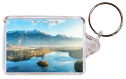 Bled - Slovenia - Double Sided Large Keyring Key Fob Chain Ring Gift Present Souvenir S1
