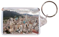 Bogota - Colombia - Double Sided Large Keyring Key Fob Chain Ring Gift Present Souvenir C2