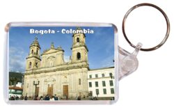 Bogota - Colombia - Double Sided Large Keyring Key Fob Chain Ring Gift Present Souvenir C4