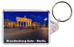 Brandenburg Gate - Germany - Double Sided Large Keyring Key Fob Chain Ring Gift Present Souvenir G2