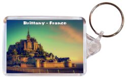 Brittany - France - Double Sided Large Keyring Key Fob Chain Ring Gift Present Souvenir F3