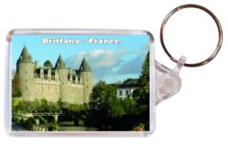 Brittany - France - Double Sided Large Keyring Key Fob Chain Ring Gift Present Souvenir F4