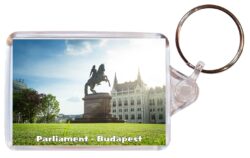 Parliament - Budapest - Hungary - Double Sided Large Keyring Key Fob Chain Ring Gift Present Souvenir H2