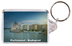 Parliament - Budapest - Hungary - Double Sided Large Keyring Key Fob Chain Ring Gift Present Souvenir H3