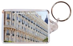 Cannes - France - Double Sided Large Keyring Key Fob Chain Ring Gift Present Souvenir F3