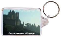 Carcassonne - France - Double Sided Large Keyring Key Fob Chain Ring Gift Present Souvenir F4