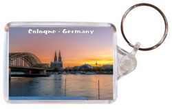 Brandenburg Gate - Germany - Double Sided Large Keyring Key Fob Chain Ring Gift Present Souvenir G3