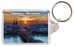 Brandenburg Gate - Germany - Double Sided Large Keyring Key Fob Chain Ring Gift Present Souvenir G4