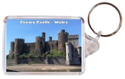 Conwy Castle - Pembrokeshire - Wales - Double Sided Large Keyring Key Fob Chain Ring Gift Present Souvenir W2