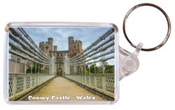 Conwy Castle - Pembrokeshire - Wales - Double Sided Large Keyring Key Fob Chain Ring Gift Present Souvenir W3