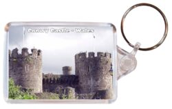 Conwy Castle - Pembrokeshire - Wales - Double Sided Large Keyring Key Fob Chain Ring Gift Present Souvenir W4