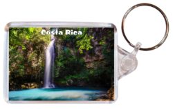 Costa Rica - Double Sided Large Keyring Key Fob Chain Ring Gift Present Souvenir CR3