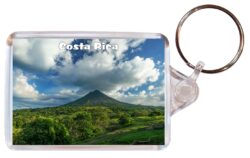 Costa Rica - Double Sided Large Keyring Key Fob Chain Ring Gift Present Souvenir CR6