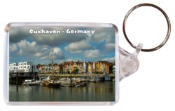 Cuxhaven - Germany - Double Sided Large Keyring Key Fob Chain Ring Gift Present Souvenir G1